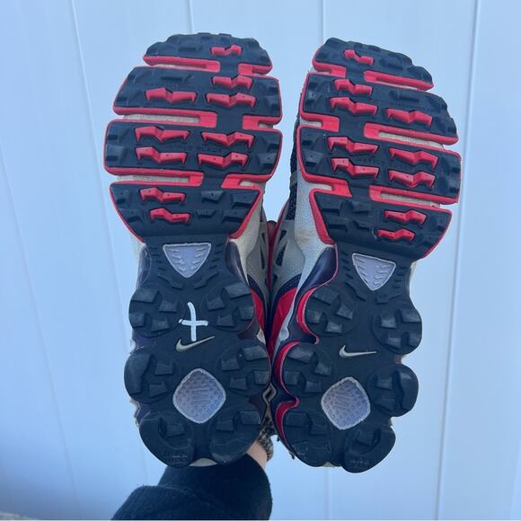 Y2K Nike Shox Red Gray Leather Running Shoes 313812-561 Women’s 8 - Picture 5 of 9